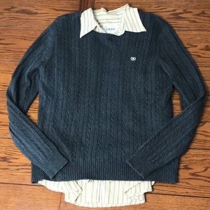 Izod Sweater and Buttonup women’s L